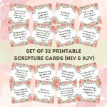 Set of 32 Printable Scripture Cards