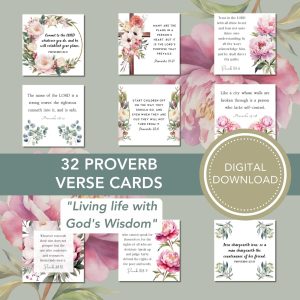 Set of 32 Proverbs Verse Cards