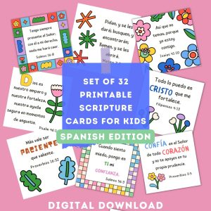 Set of 32 Printable Scripture Cards for Kids