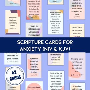 Set of 52 Scripture Cards for Anxiety